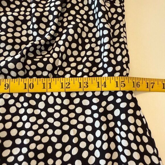 Karl Lagerfeld Black & White Polka Dot Ruffled Dress Size 8 Career, Date Night - Picture 11 of 13
